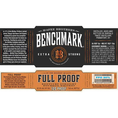 Benchmark Extra Strong Full Proof Straight Bourbon - NoBull Spirits