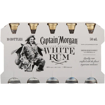 Captain Morgan White Rum (10x50ml) - NoBull Spirits
